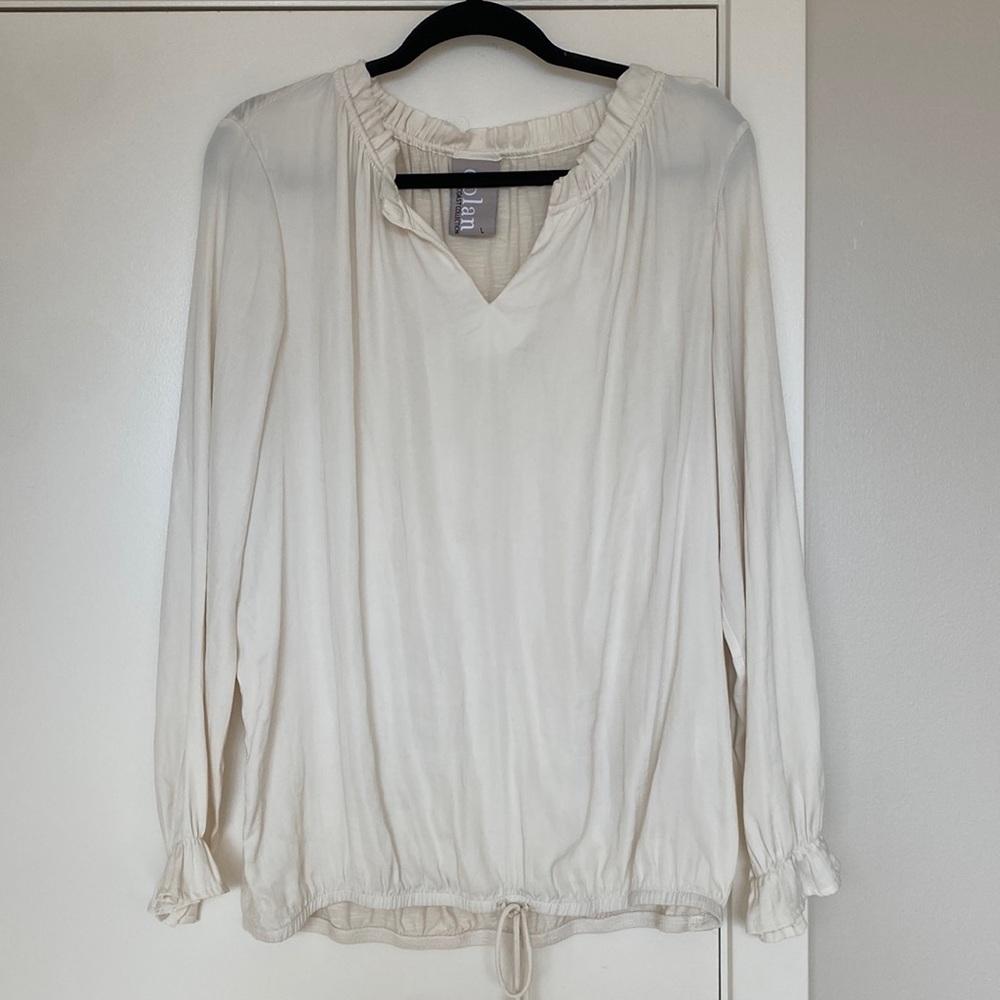 Anthropologie Flowy Ivory Blouse